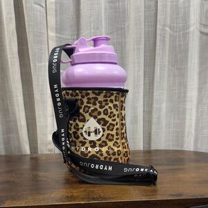 HydroJug Leopard Print Bottle with Lavender Lid